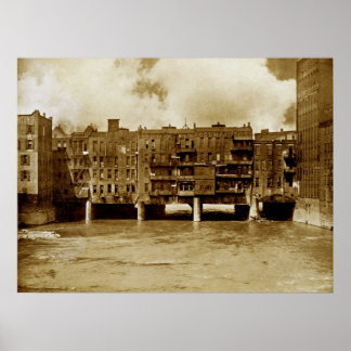 メイン通りブリッジオブロチェスターNY ポスター