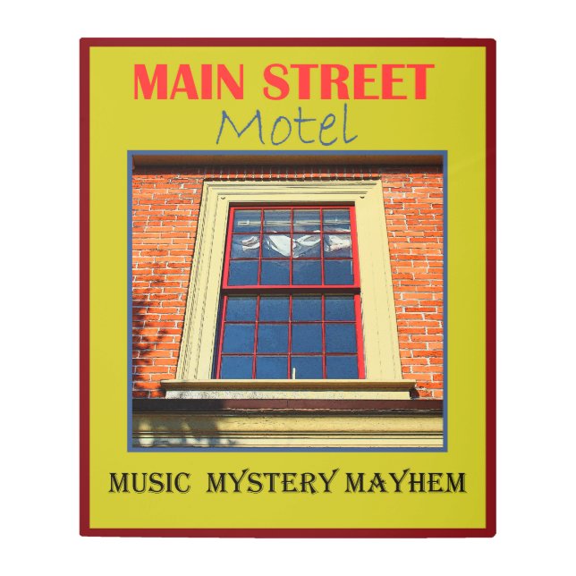 メイン通りモーテル メタルプリント (正面)