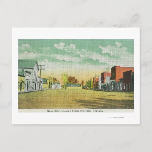 メイン通りルッキング北シェリダンMT ポストカード (正面)