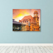 メイン通り鉄道駅リッチモンドVA キャンバスプリント (インサイチュ (ウッドフロア))