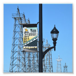 メイン通り，キルゴア，テキサス州,油デリックス フォトプリント           