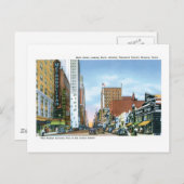 メイン通り，シアター地区，ヒューストン，テキサス州 ポストカード (正面/裏面)