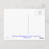 メイン通り、セーフティハーバー ポストカード (裏面)