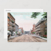 メイン通り、ドーバー、ニュージャージー1911ヴィンテージ ポストカード (正面/裏面)