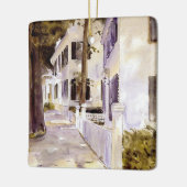 メイン通り、ナンタケット、メリークリスマス セラミックオーナメント (左)