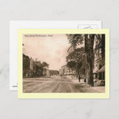 メイン通り、ノーサンプトン、マサチューセッツ州ヴィンテージ ポストカード (正面/裏面)