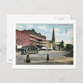 メイン通り、ノーサンプトン、マサチューセッツ州ヴィンテージ ポストカード (正面/裏面)