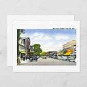 メイン通り、ハイアニス、ケープコッド、マサチューセッツ州 ポストカード (正面/裏面)