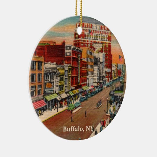 メイン通り – バッファロー, NYヴィンテージ セラミックオーナメント (右)