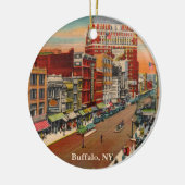 メイン通り – バッファロー, NYヴィンテージ セラミックオーナメント (左)