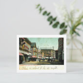 メイン通り、ポータケット、ロードアイランドヴィンテージ ポストカード (スタンド正面)