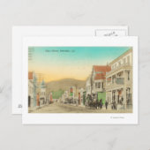 メイン通り、馬車のビュー ポストカード (正面/裏面)