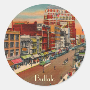 メイン通り- Buffalo, NYヴィンテージシール ラウンドシール