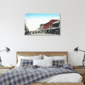 メイン通りSceneWoodland、CA キャンバスプリント (インサイチュ (寝室))