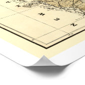 メイン鉄道地図1899 ポスター (角)