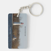メイン鴨島ライト長方形キーチェーン キーホルダー (裏面)