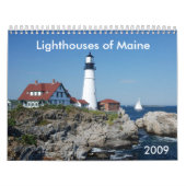 メイン2009のカレンダーの灯台 カレンダー (カバー)