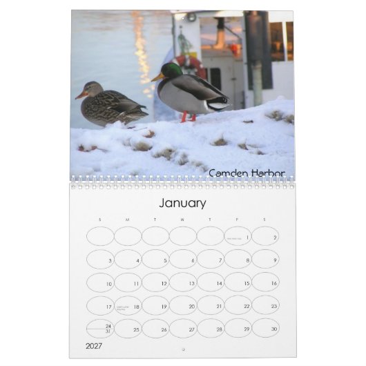 メイン2009 カレンダー (1月 2027)