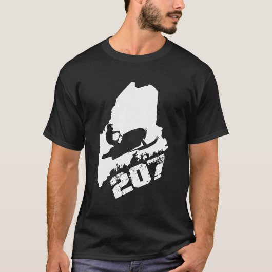メイン207州スノーモバイル Tシャツ (正面)