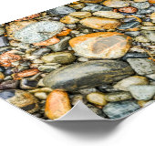 メイン7 x 5のビーチの岩と小石 ポスター (角)