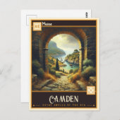 メイン・カムデン |ヴィンテージ ポストカード (正面/裏面)