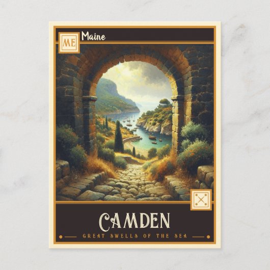 メイン・カムデン |ヴィンテージ ポストカード (正面)
