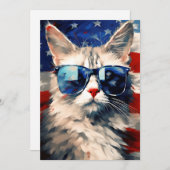 メイン・クーンキャット7月4日の独立記念日 シーズンカード (正面/裏面)