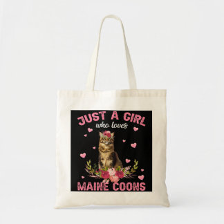 メイン・クーンキャット・ラバーギフトJust a Girl Loves Mai トートバッグ