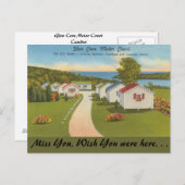 メイン、グレンコーブモーターコート、カムデン ポストカード (正面/裏面)