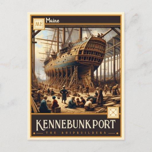 メイン，ケネブンクポート |ヴィンテージ ポストカード (正面)