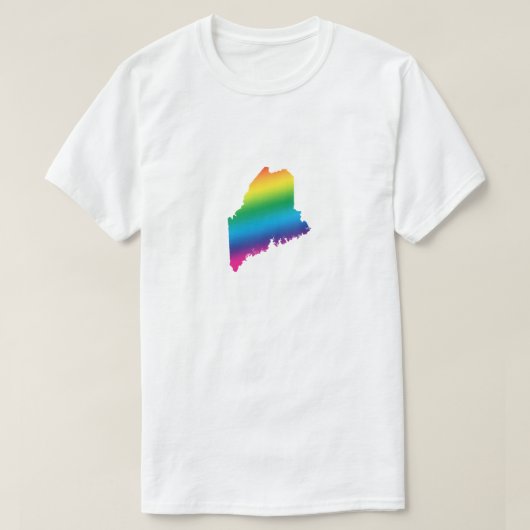 メイン・ゲイプライド・レインボーLGBTの平等平等権 Tシャツ (デザイン正面)