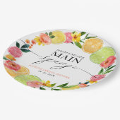 メイン スクイーズ シトラス フローラル ブライズ シャワー ペーパープレート (アングル)