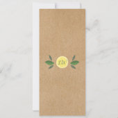 メイン スクイーズ レモン ラスティック ファン ブライズ シャワー 招待状 (裏面)