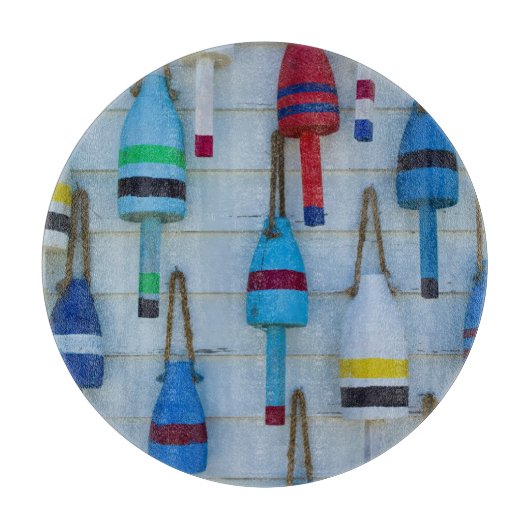 メイン、ストニントン、装飾ロブスターブイ カッティングボード (正面)