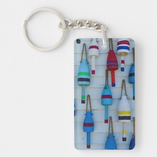 メイン、ストニントン、装飾ロブスターブイ キーホルダー (正面)