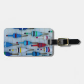 メイン、ストニントン、装飾ロブスターブイ ラゲッジタグ (正面横)