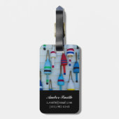 メイン、ストニントン、装飾ロブスターブイ ラゲッジタグ (裏面縦)