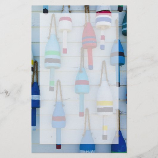 メイン、ストニントン、装飾ロブスターブイ 便箋 (正面)