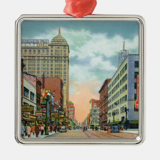 メイン・ストリートの北の眺め メタルオーナメント (正面)
