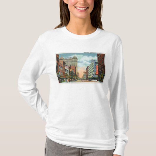 メイン・ストリートの北の眺め Tシャツ (正面)