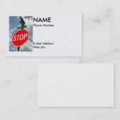 メイン・ストリートの赤い停止印 名刺 (正面/裏面)