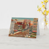 メイン・ストリート-バッファロー、NYのヴィンテージの挨拶状 カード (黄色い花)