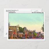 メイン・ストリート、Fredericksburg、TX ポストカード (正面/裏面)