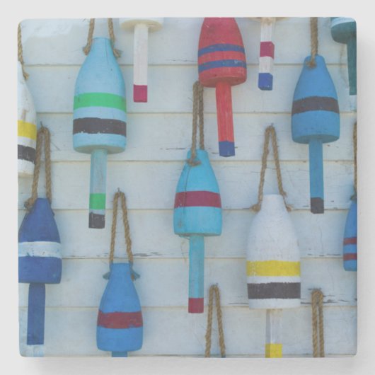 メイン、ストーニントン、装飾ロブスターブイ ストーンコースター (正面)