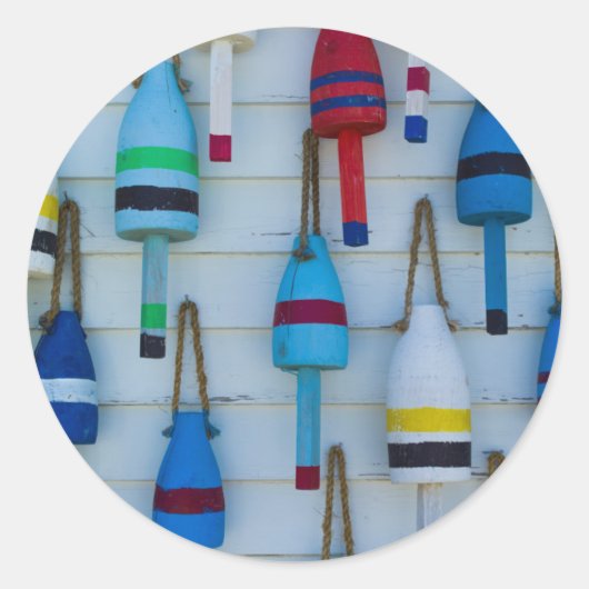 メイン、ストーニントン、装飾ロブスターブイ ラウンドシール (正面)