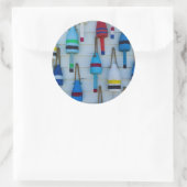 メイン、ストーニントン、装飾ロブスターブイ ラウンドシール (バッグ)