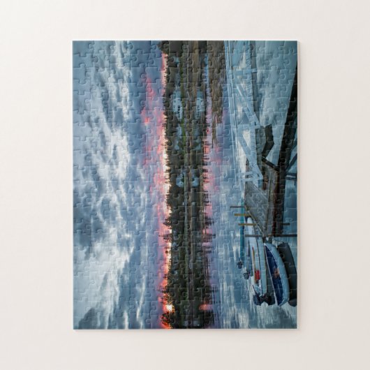 メイン,ニューアーゲン,サンセットハーバー2 ジグソーパズル (縦)