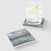 メイン，ニューアーゲン，サンセットハーバー2 ストーンコースター (横)