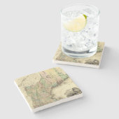 メイン、ニューハンプシャー、ヴァーモント、マサチューセッツ ストーンコースター (横)