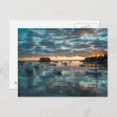 メイン,ニューハーゲン,サンセットハーバー1 ポストカード (正面/裏面)